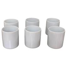 Jogo 6 copos 300ml - Kit Porcelana branca (2) - Antilope Decor Porcelanas