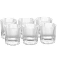 Jogo 6 Copos 300ml Para Whisky De Cristal Ecologico Lines