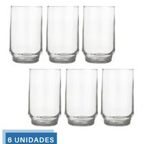 Jogo 6 Copos 300ml Vidro Lights Suco Agua Transparente Nadir Jogo 6 Copos 300ml Vidro Lights Suco Agua Transparente Nadir