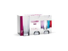 Jogo 6 Copos 320 ml Bali Transparente Cozinha Bebida Jogo 6 Copos 320 ml Bali Transparente Cozinha Bebida