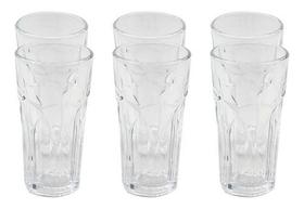 Jogo 6 Copos Água Suco Vidro Conjunto 350ml 14 X 7,5
