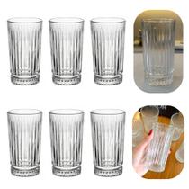 Jogo 6 Copos Alto em Cristal Diamante 280ml Dia a Dia Lyor Mesa Posta Luxo