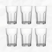 Jogo 6 Copos Altos Conjunto Vidro Grosso Suco Água Drinks Transparente 425ml Wolff