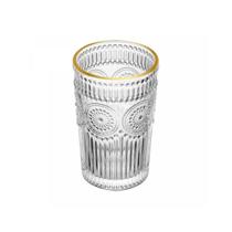 Jogo 6 Copos Altos em Vidro Mandala Fio de Ouro 380ml - Wolff