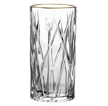 Jogo 6 Copos altos Forest em Cristal Ecológico com Borda Dourada 350ml - L'Hermitage Jogo 6 Copos altos Forest em Cristal Ecológico com Borda Dourada 350ml - L'Hermitage