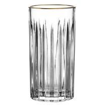 Jogo 6 Copos Altos Soho em Cristal Ecológico com Borda Dourada 350ml - L'Hermitage Jogo 6 Copos Altos Soho em Cristal Ecológico com Borda Dourada 350ml - L'Hermitage