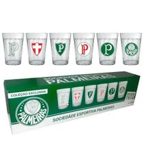 Jogo 6 Copos Americanos Palmeiras 190ML com Caixa Oficial