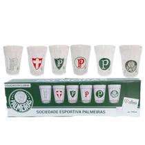 Jogo 6 Copos Americanos Palmeiras Verdão 190Ml Oficial