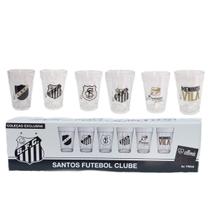 Jogo 6 Copos Americanos Santos Peixe 190Ml Oficial Allmix