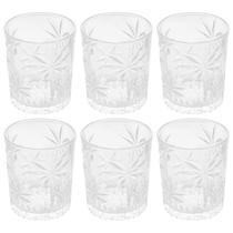 Jogo 6 Copos Baixo Wolff Palm Tree De Vidro Cristal 340ml