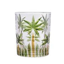 Jogo 6 Copos Baixos Cristal 340ml Palm Tree Handpaint Wolff