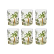 Jogo 6 Copos baixos Em Cristal Wolff Palm Tree Hand 340ml Jogo 6 Copos baixos Em Cristal Wolff Palm Tree Hand 340ml