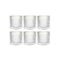 Jogo 6 Copos Baixos Pisa Vidro Borda Dourada 340ml A9,2cm Jogo 6 Copos Baixos Pisa Vidro Borda Dourada 340ml A9,2cm