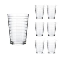 Jogo 6 Copos Chiques 265ml Ginga Drinks Vidro Agua e Suco