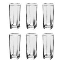 Jogo 6 Copos Clean Vidro Suco Água Drink Cerveja 250ml - 123 Util