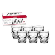 Jogo 6 Copos de Caveira Para Dose / Shot Tequila Whisky 50ml