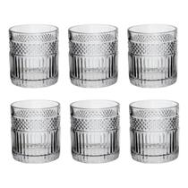 Jogo 6 Copos De Cristal Para Whisky Drinks Palace Luxo 330ml