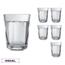 Jogo 6 Copos de Shot 45ml Americano Dose Tequila Whisky