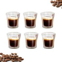 Jogo 6 Copos de Shots de Parede Dupla 100ml Bugatti