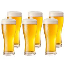 Jogo 6 Copos De Vidro Cristal Lager Munich Tulipa Chopp Cerveja 195ml
