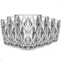 Jogo 6 Copos de Vidro Diamond 300ml Transparente Jogo 6 Copos de Vidro Diamond 300ml Transparente