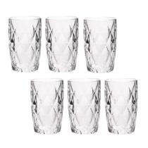 Jogo 6 Copos De Vidro Diamond Diamante Transparente Resistente 400ml Em Casa Tem Jogo 6 Copos De Vidro Diamond Diamante Transparente Resistente 400ml Em Casa Tem