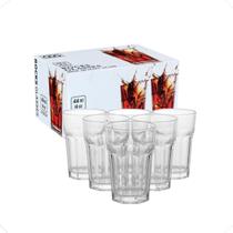 Jogo 6 Copos de Vidro Long Drink 410ml Rocks- Cor:Transparente