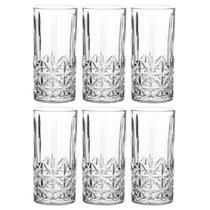 Jogo 6 Copos de Vidro Moon Stone 360ml Bebidas Drinks Suco Água Luxo Resistente Jogo 6 Copos de Vidro Moon Stone 360ml Bebidas Drinks Suco Água Luxo Resistente