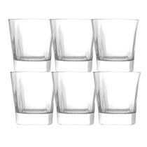 Jogo 6 Copos de Whisky Baixo em Cristal Bebidas 315ml Transparente Wolff