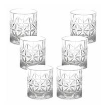 Jogo 6 Copos De Whisky De Vidro Transparente 340ml - Gamma