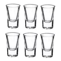 Jogo 6 copos dose shot vodka tequila 40ML vidro transparente - Original Glass