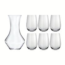 Jogo 6 Copos Dubai 480ml Com Decanter Malbec 950ml Vinho