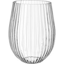 JOGO 6 COPOS HOME&CO VIDRO CANELADO 500ml 12x7x7cm TRANSPARENTE