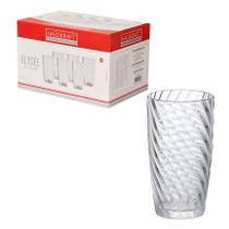 Jogo 6 Copos Long Drink de Vidro Elysée 400 ml Transparente - Haüskraft