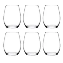 Jogo 6 Copos Longo Redondo Vidro Chique Suco Refrigerante Água Diferente Bonito 440ml