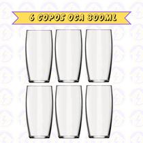 Jogo 6 Copos Oca 300 ML Transparente Elegante Bebibas Sucos Jogo 6 Copos Oca 300 ML Transparente Elegante Bebibas Sucos