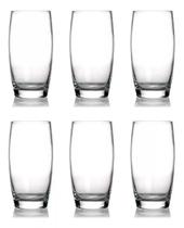 Jogo 6 copos oca suco agua long drink cristalino 300 ml nadir