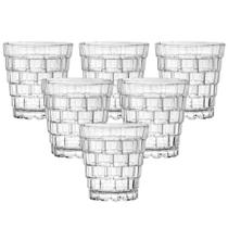 Jogo 6 Copos Pyramid 300ml Vidro Grosso Egípcio Luxo