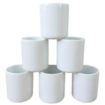 Jogo 6 copos Refresco Café 300ml Kit Porcelana branca (1)