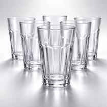 Jogo 6 Copos Rocks Long Drink 365ml Vidro Grosso Para Vitamina Suco Bar