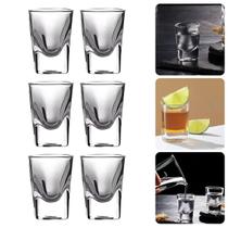 Jogo 6 Copos Shot Dose Bebidas Cachaça Tequila Vodka 25ml