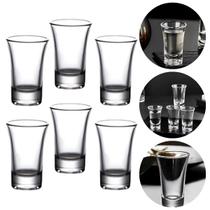 Jogo 6 Copos Shot Dose Bebidas Cachaça Tequila Vodka 70ml