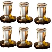 Jogo 6 Copos Shot para Doses Porta Vela de Vidro Jogo 6 Copos Shot para Doses Porta Vela de Vidro