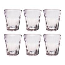 Jogo 6 Copos Shot Vidro Cachaça Vodka Tequila Dose 45mL Bar