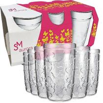 Jogo 6 Copos SM Aurora Suco 270 ml J116 Nadir Figueiredo