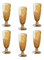 Jogo 6 Copos Sorvete Água Suco Vidro 360ml Peças Robustas