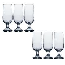 Jogo 6 Copos Taça de Vidro Chopp Hannover 300ml Casa Linda
