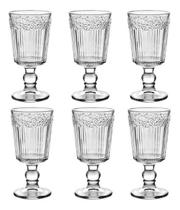 Jogo 6 Copos Taças Vidro Sorvete Suco 400Ml 17 X 9