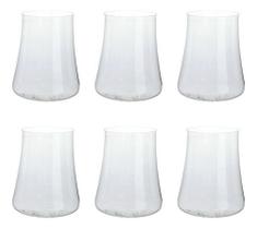Jogo 6 Copos Vidro Crystal Titânio Bohemia Xtra Alto 350 Ml