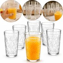 Jogo 6 Copos Vidro Nadir Nature 270ml Florido Transparentes